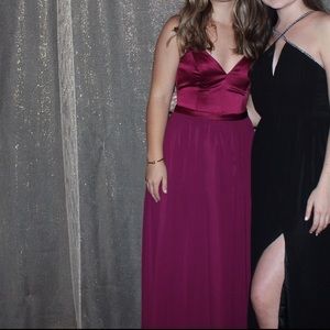 Wine colored Allure Bridal bridesmaid gown